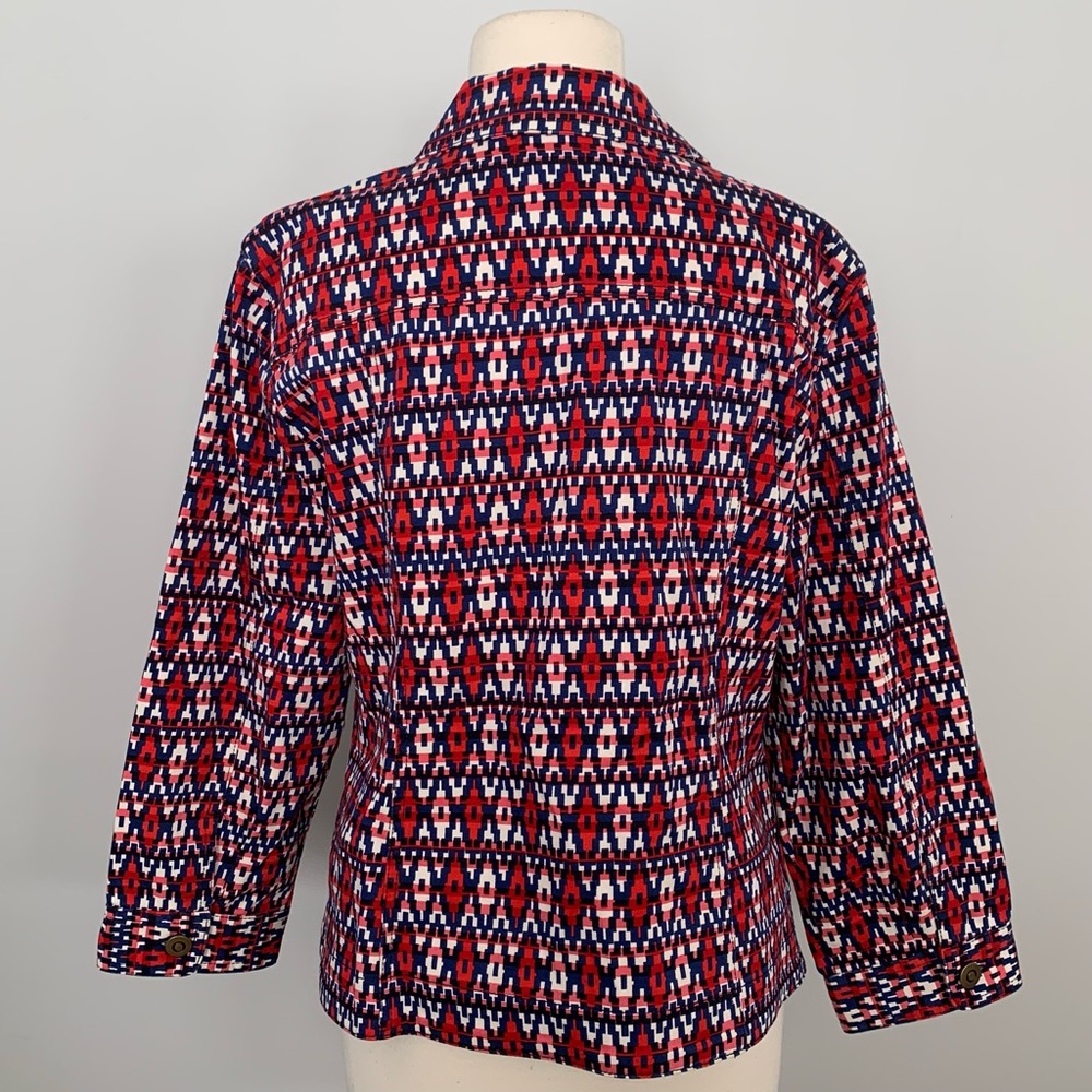 Ruby Rd. Geo Print Cotton Jacket - Picture 7 of 7